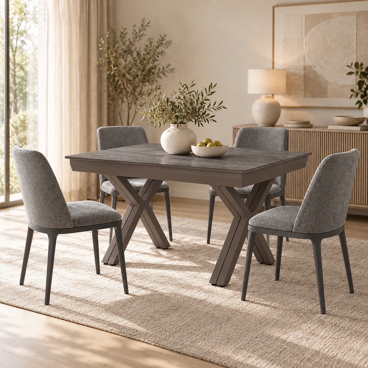 Essgruppe Petra 140-440 cm + 4 x Genova