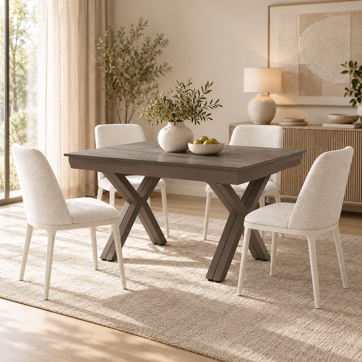 Essgruppe Petra 140-440 cm + 4 x Genova